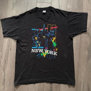 Vintage 1990s New York Jazz Graphic Tee XL